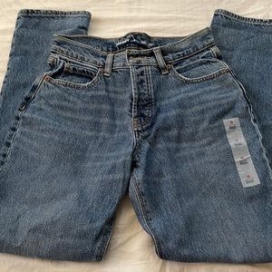 High rise straight jeans